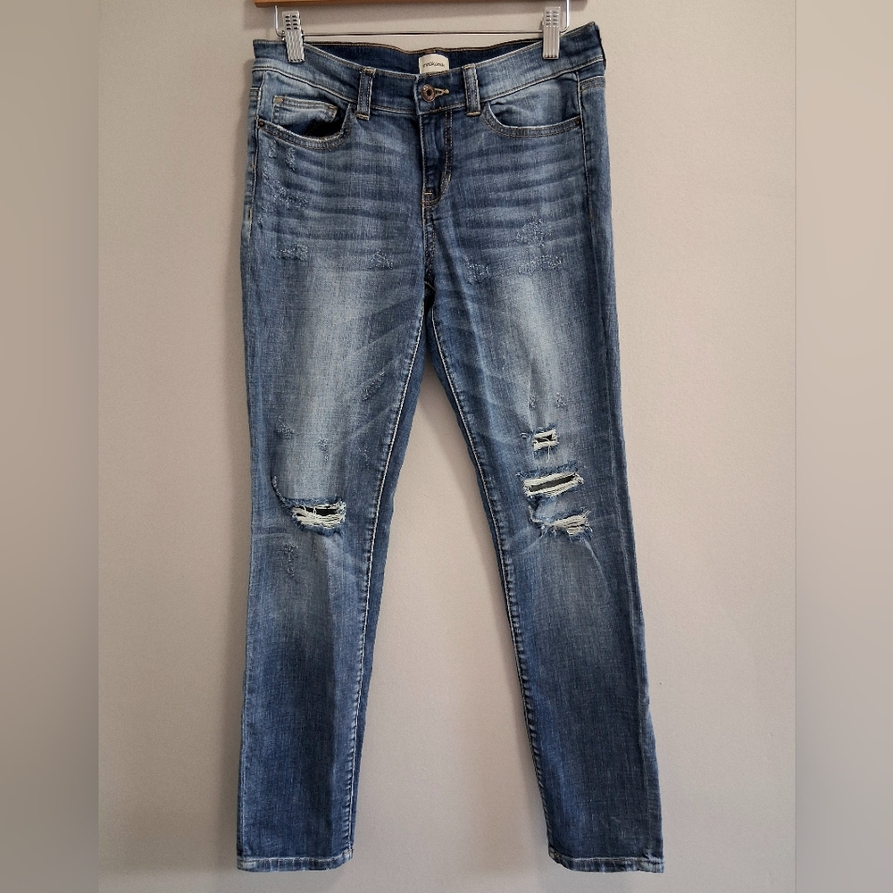 SneakPeek Sexy Boyfriend Distressed Denim Mid Rise Jeans Size 3